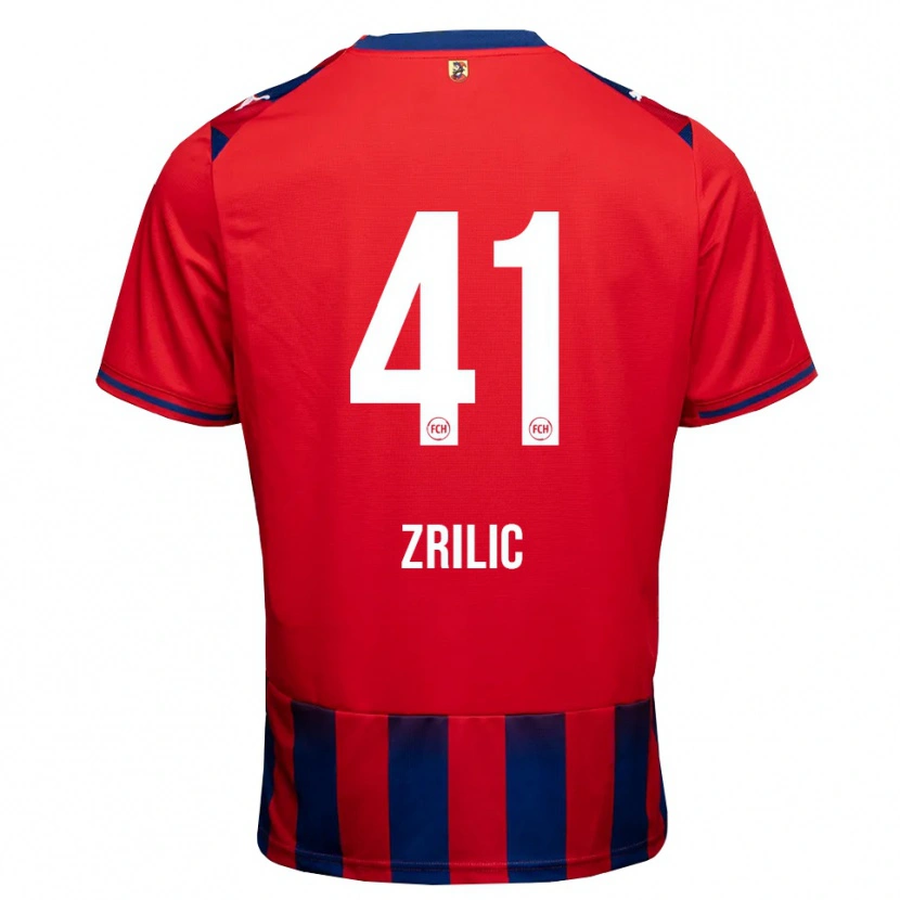 Danxen Mulher Camisola Marko Zrilić #41 Azul Real Branco Vermelho Principal 2026/27 Camisa