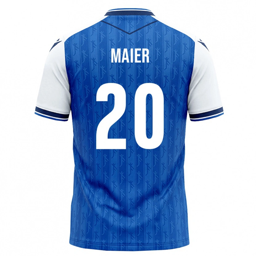 Danxen Mulher Camisola Leonie Maier #20 Azul Real Branco Principal 2026/27 Camisa