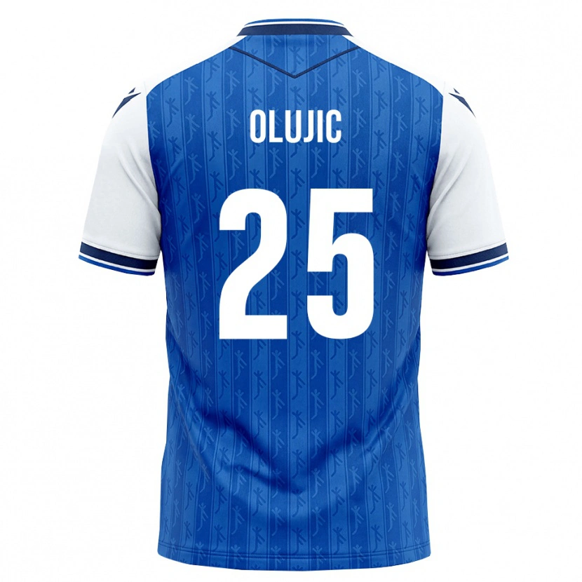 Danxen Mulher Camisola Romeo Olujic #25 Azul Real Branco Principal 2026/27 Camisa