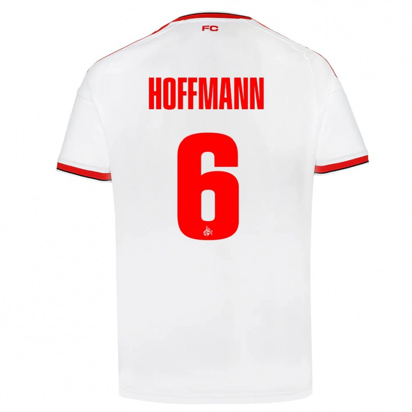Danxen Mulher Camisola Niklas Hoffmann #6 Branco Vermelho Preto Principal 2026/27 Camisa