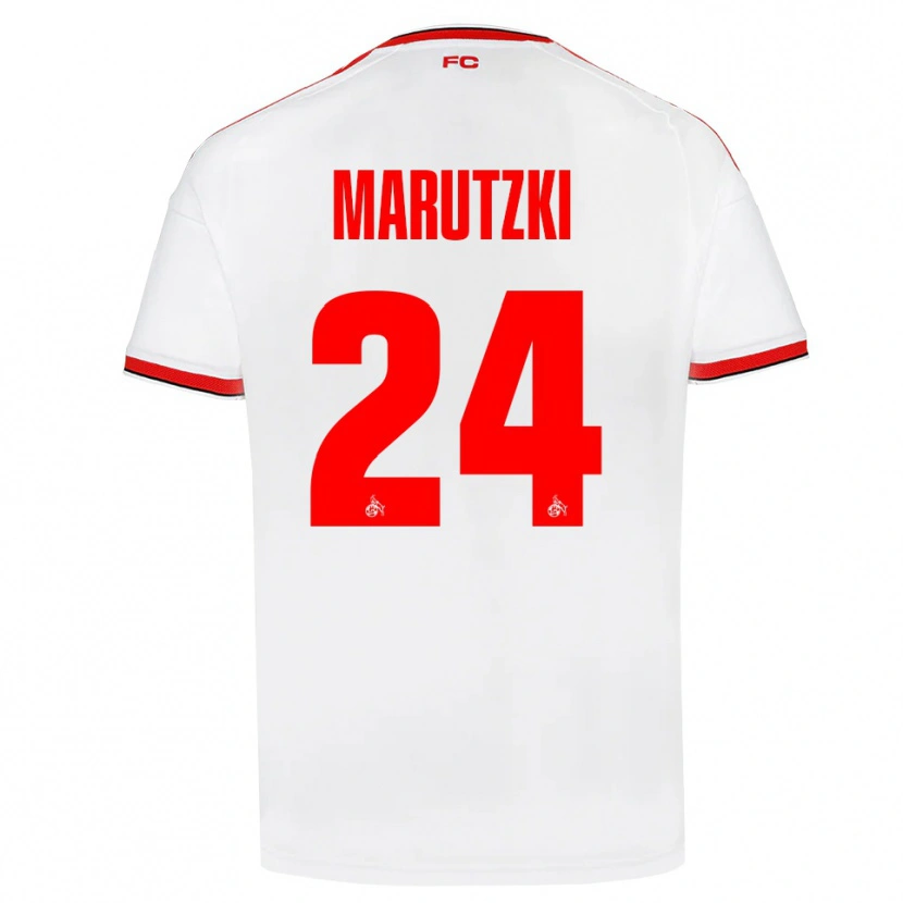 Danxen Mulher Camisola Mikolaj Marutzki #24 Branco Vermelho Preto Principal 2026/27 Camisa