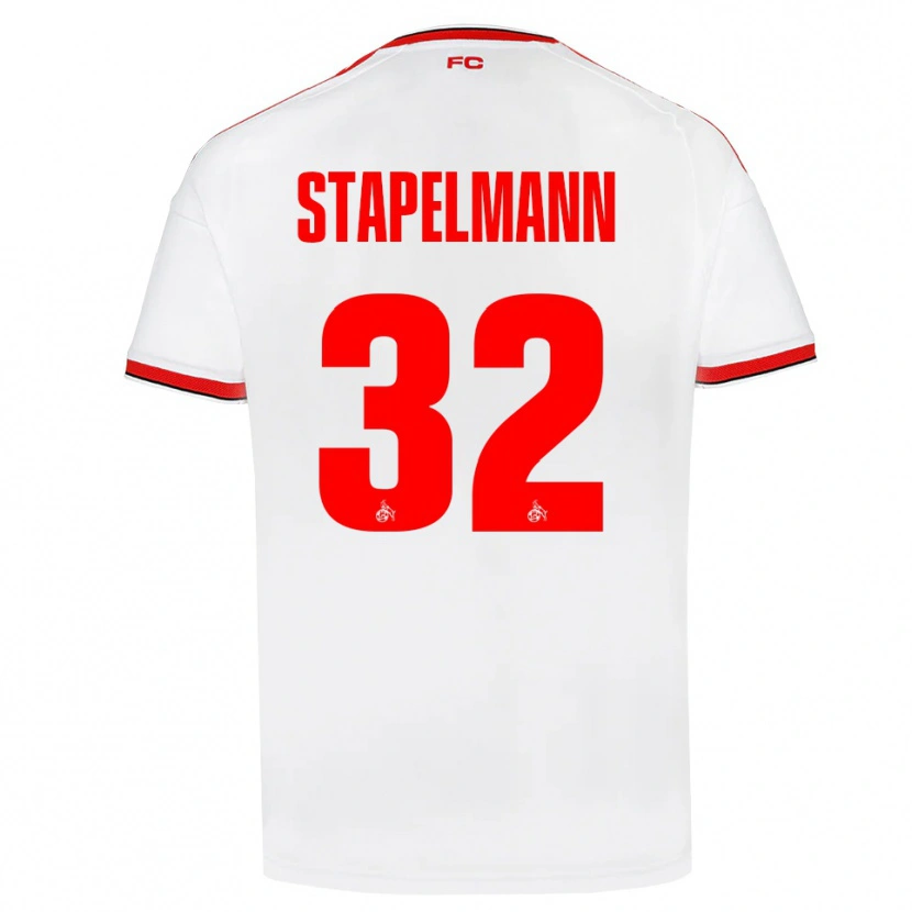 Danxen Mulher Camisola Luis Stapelmann #32 Branco Vermelho Preto Principal 2026/27 Camisa