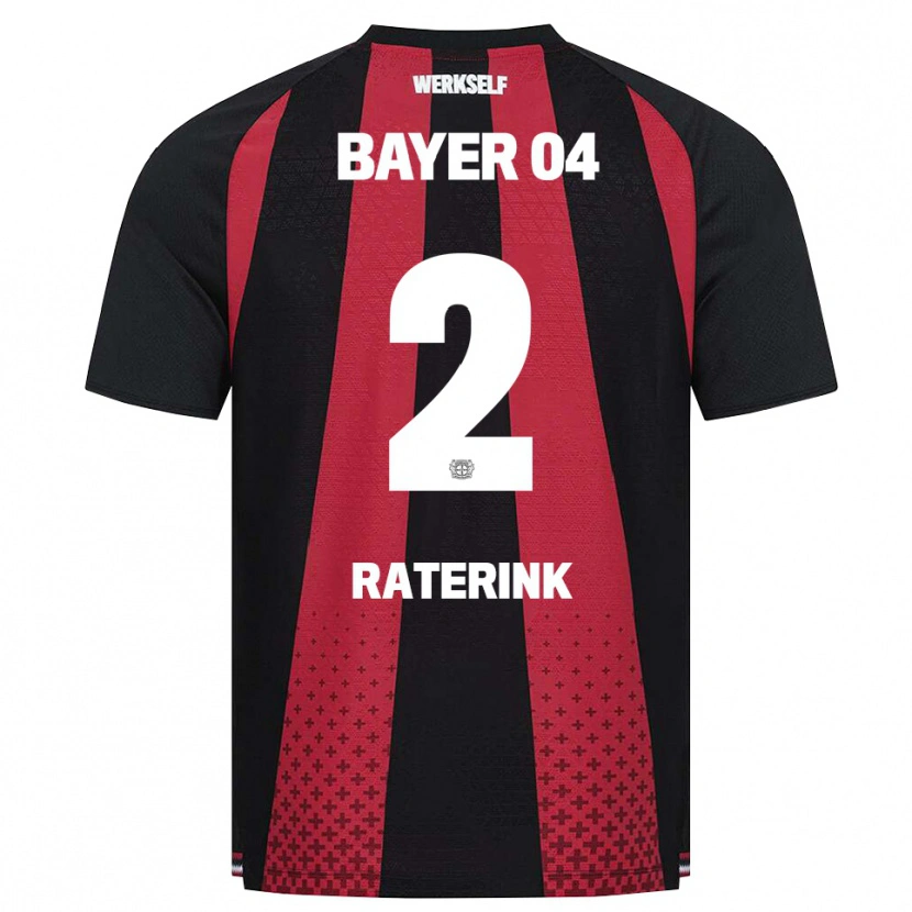 Danxen Mulher Camisola Othniël Raterink #2 Preto Branco Vermelho Principal 2026/27 Camisa