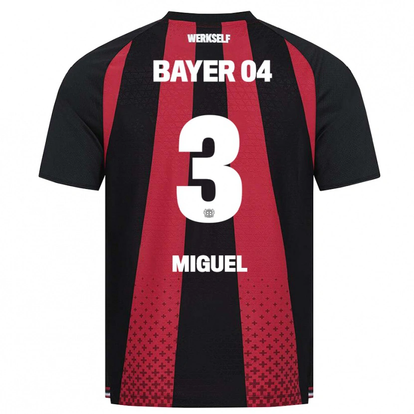 Danxen Mulher Camisola Miguel Gutiérrez #3 Preto Branco Vermelho Principal 2026/27 Camisa