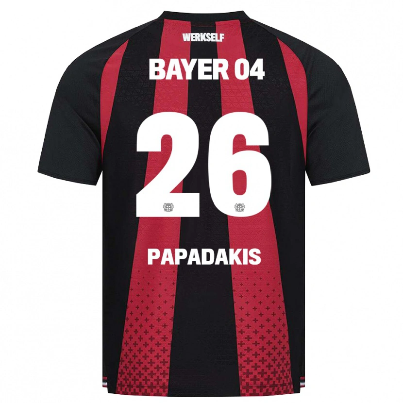 Danxen Mulher Camisola Konstantinos Papadakis #26 Preto Branco Vermelho Principal 2026/27 Camisa