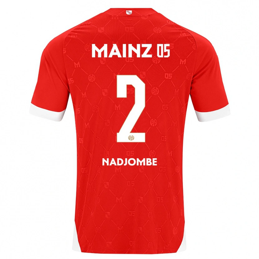 Danxen Mulher Camisola Jean-Marie Nadjombe #2 Vermelho Branco Principal 2026/27 Camisa