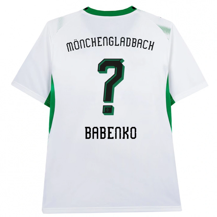 Danxen Mulher Camisola Artur Babenko #0 Branco Verde Preto Principal 2026/27 Camisa