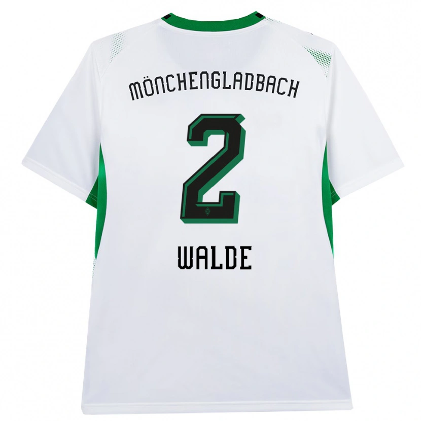 Danxen Mulher Camisola Simon Walde #2 Branco Verde Preto Principal 2026/27 Camisa