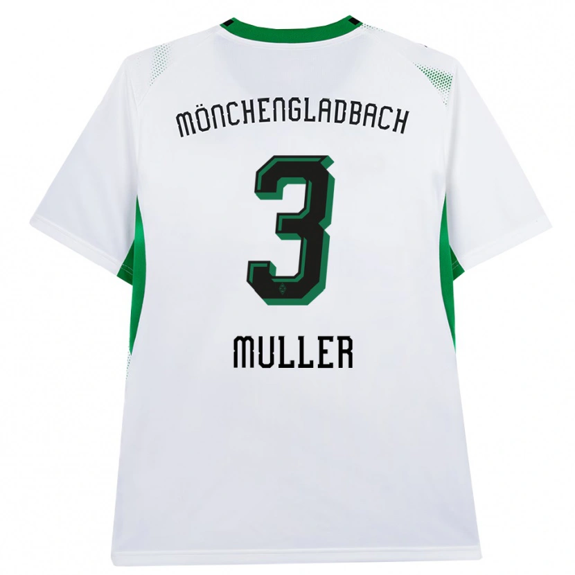 Danxen Mulher Camisola Barbara Müller #3 Branco Verde Preto Principal 2026/27 Camisa