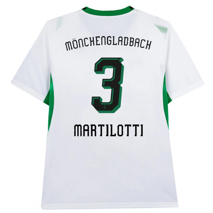 Danxen Mulher Camisola Francesco Martilotti #3 Branco Verde Preto Principal 2026/27 Camisa