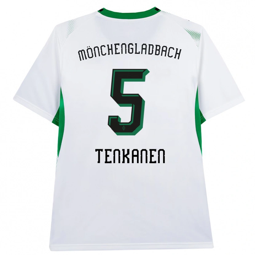 Danxen Mulher Camisola Luke Tenkanen #5 Branco Verde Preto Principal 2026/27 Camisa