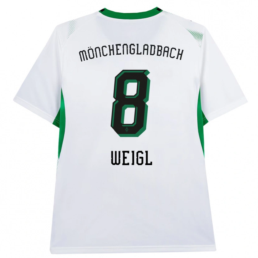 Danxen Mulher Camisola Julian Weigl #8 Branco Verde Preto Principal 2026/27 Camisa