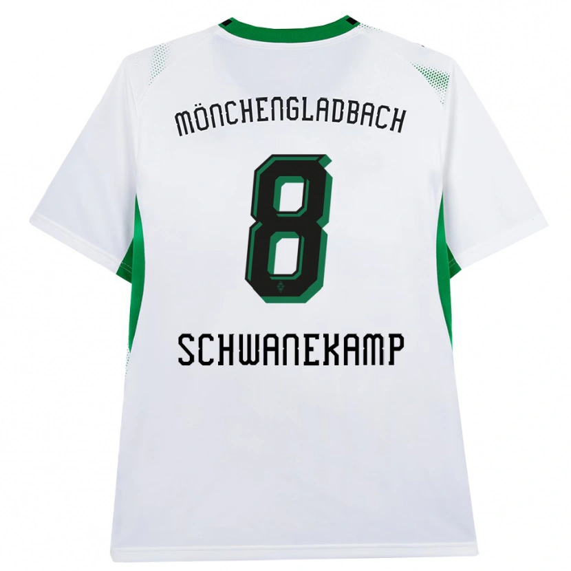 Danxen Mulher Camisola Jana Schwanekamp #8 Branco Verde Preto Principal 2026/27 Camisa