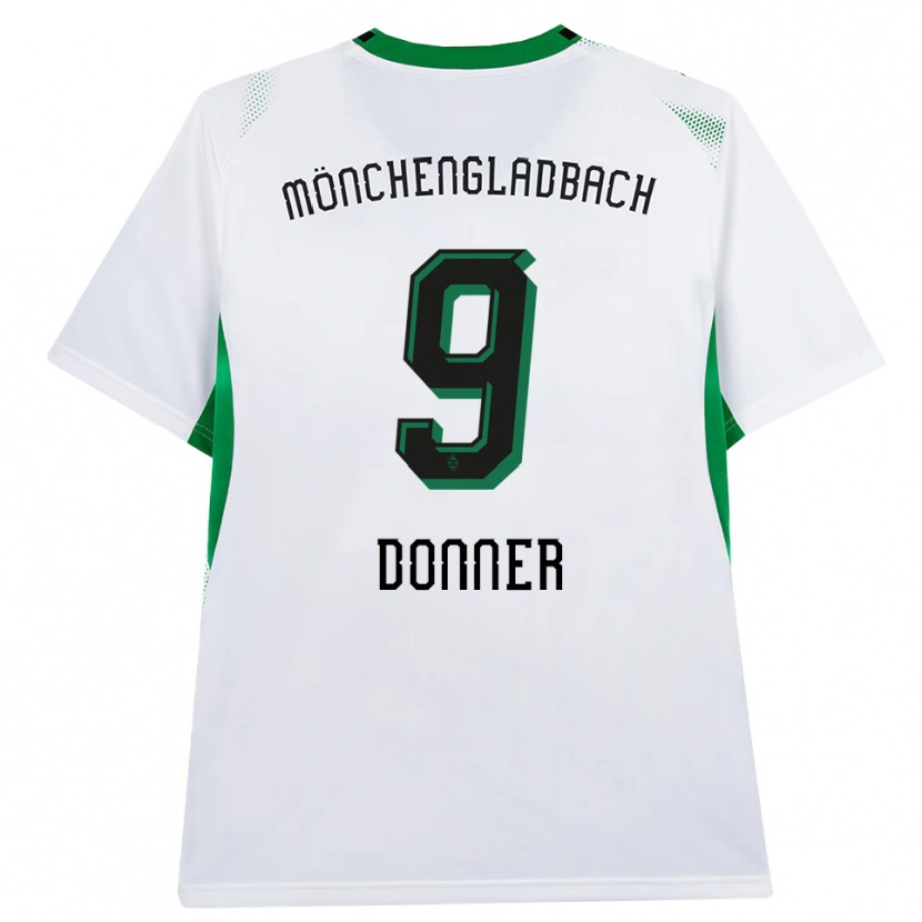 Danxen Mulher Camisola Maximilian Donner #9 Branco Verde Preto Principal 2026/27 Camisa
