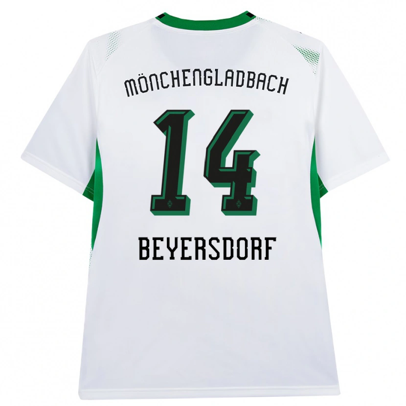 Danxen Mulher Camisola Chris Beyersdorf #14 Branco Verde Preto Principal 2026/27 Camisa