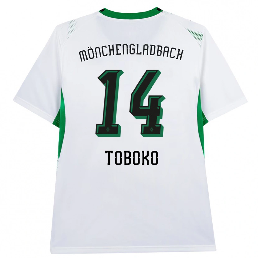 Danxen Mulher Camisola Rubén Toboko #14 Branco Verde Preto Principal 2026/27 Camisa