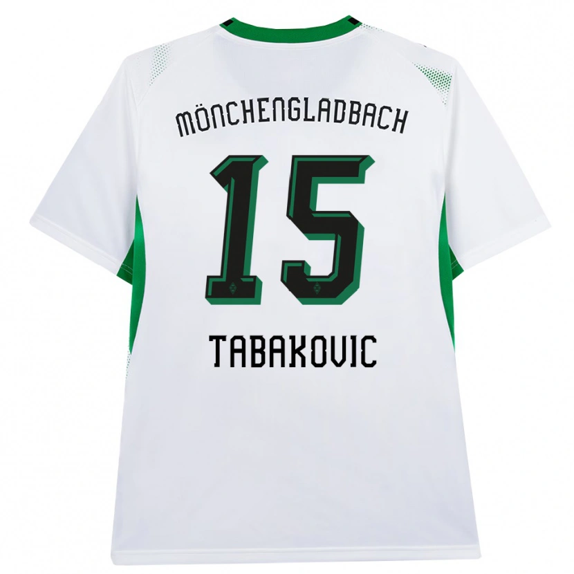 Danxen Mulher Camisola Haris Tabakovic #15 Branco Verde Preto Principal 2026/27 Camisa