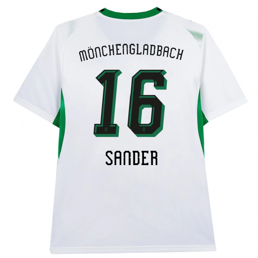 Danxen Mulher Camisola Philipp Sander #16 Branco Verde Preto Principal 2026/27 Camisa