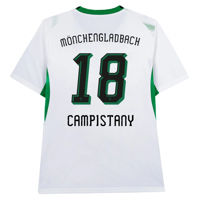 Danxen Mulher Camisola Erik Corominas Campistany #18 Branco Verde Preto Principal 2026/27 Camisa