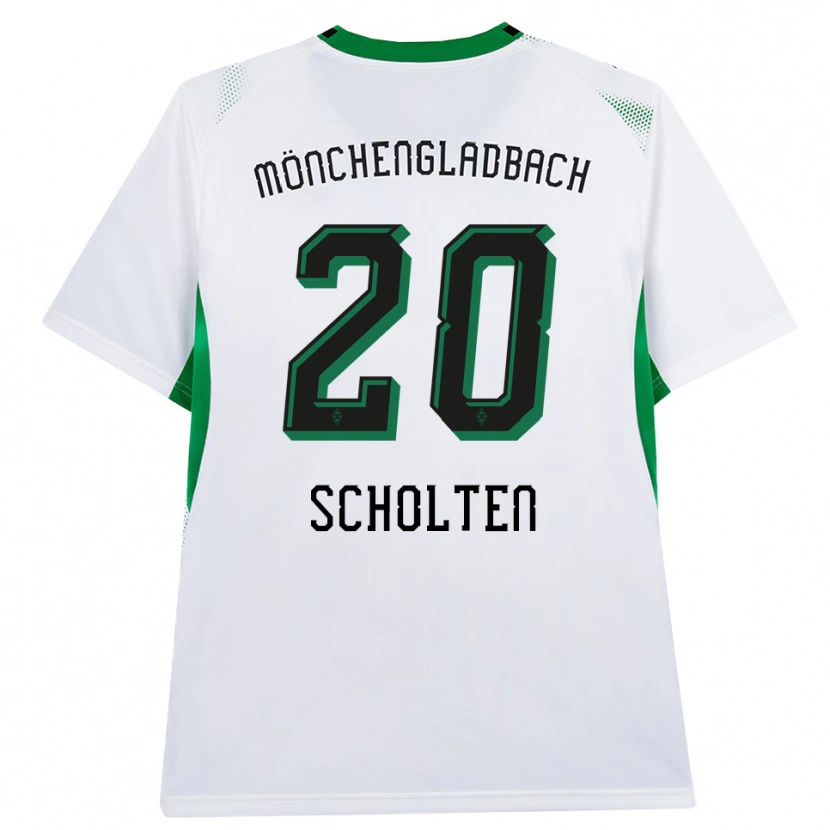 Danxen Mulher Camisola Kiki Scholten #20 Branco Verde Preto Principal 2026/27 Camisa