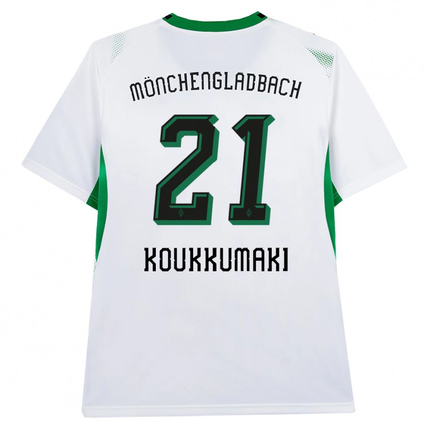 Danxen Mulher Camisola Taavi Koukkumäki #21 Branco Verde Preto Principal 2026/27 Camisa