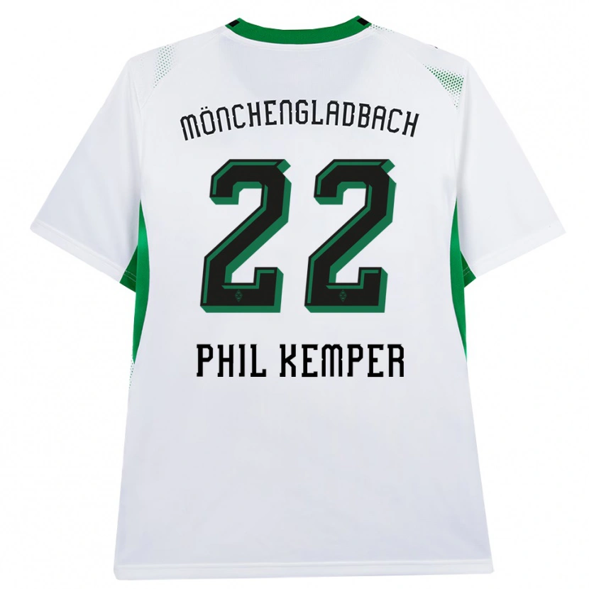 Danxen Mulher Camisola Phil Kemper #22 Branco Verde Preto Principal 2026/27 Camisa