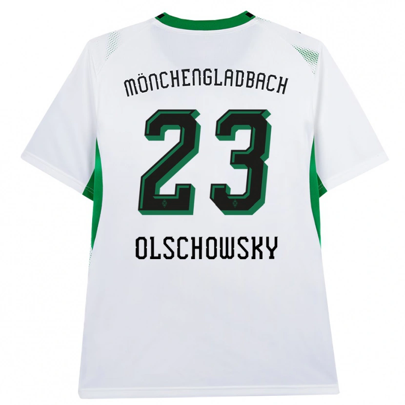 Danxen Mulher Camisola Jan Olschowsky #23 Branco Verde Preto Principal 2026/27 Camisa