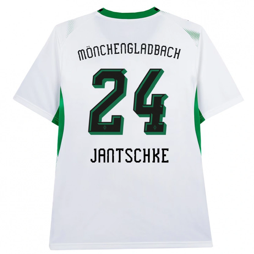 Danxen Mulher Camisola Tony Jantschke #24 Branco Verde Preto Principal 2026/27 Camisa