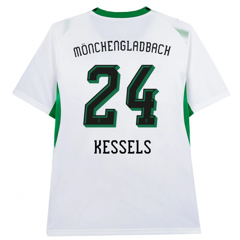 Danxen Mulher Camisola Imke Kessels #24 Branco Verde Preto Principal 2026/27 Camisa
