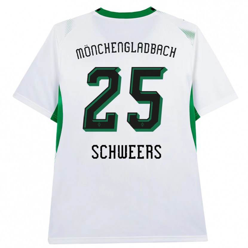 Danxen Mulher Camisola Lion Schweers #25 Branco Verde Preto Principal 2026/27 Camisa