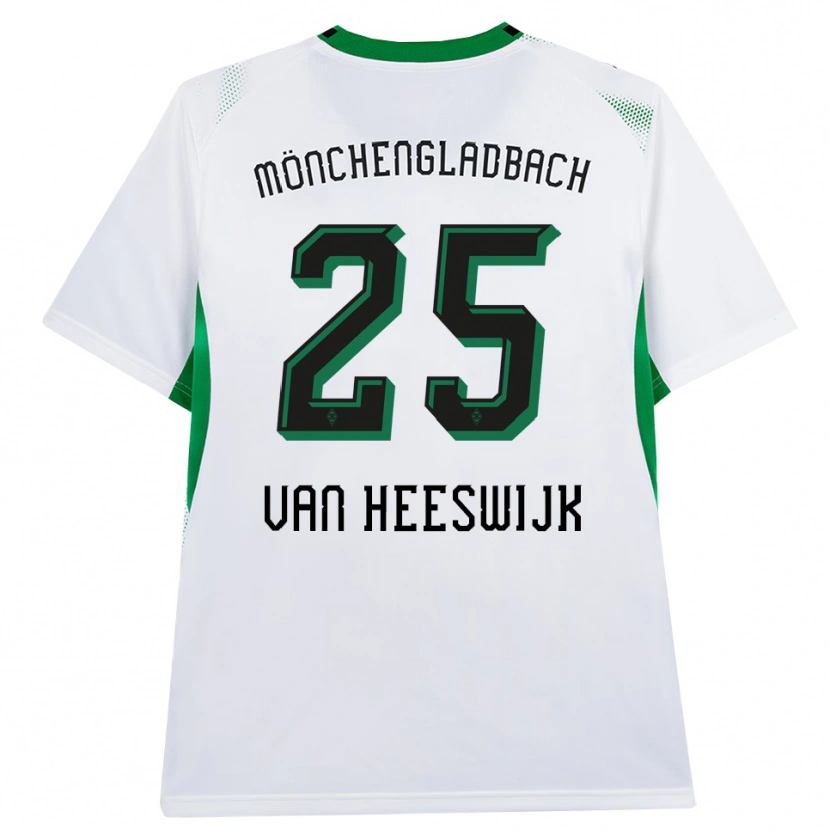 Danxen Mulher Camisola Amber Van Heeswijk #25 Branco Verde Preto Principal 2026/27 Camisa