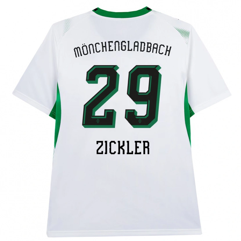 Danxen Mulher Camisola Jakob Zickler #29 Branco Verde Preto Principal 2026/27 Camisa