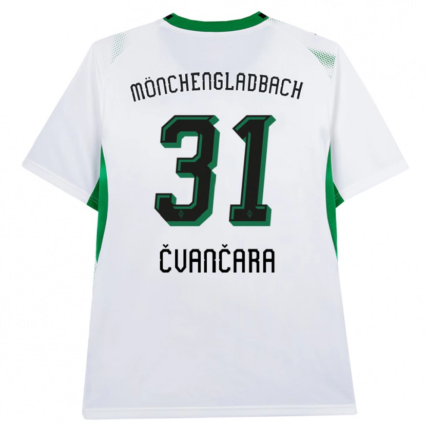 Danxen Mulher Camisola Tomas Cvancara #31 Branco Verde Preto Principal 2026/27 Camisa