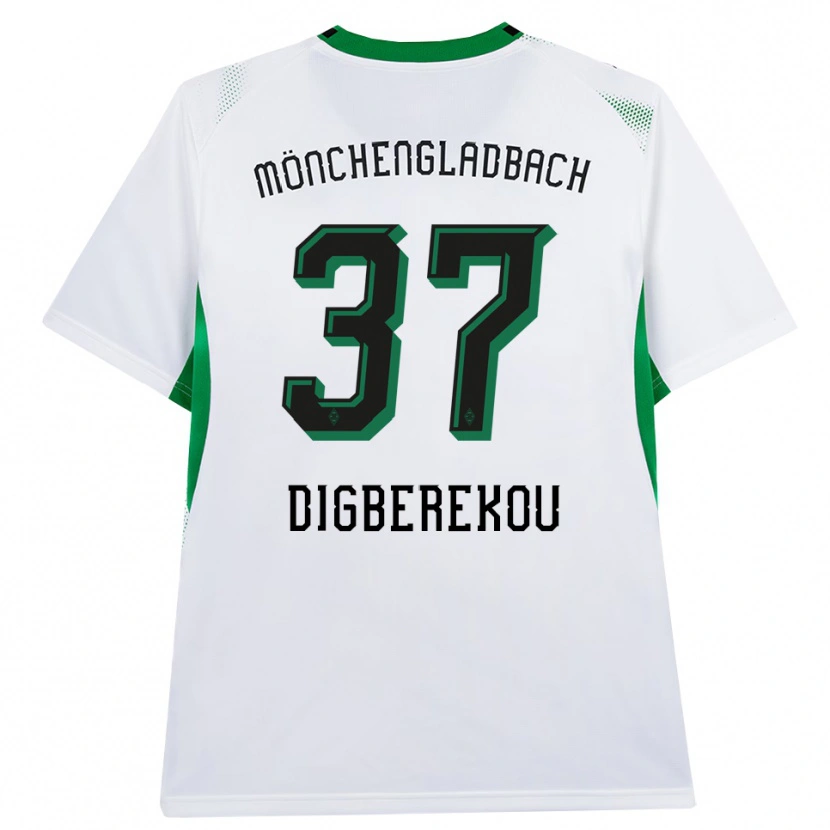 Danxen Mulher Camisola Ibrahim Digberekou #37 Branco Verde Preto Principal 2026/27 Camisa