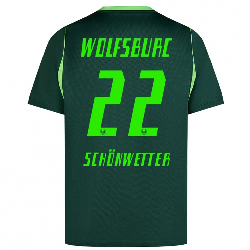 Danxen Mulher Camisola Christina Schönwetter #22 Verde Escuro Branco Principal 2026/27 Camisa