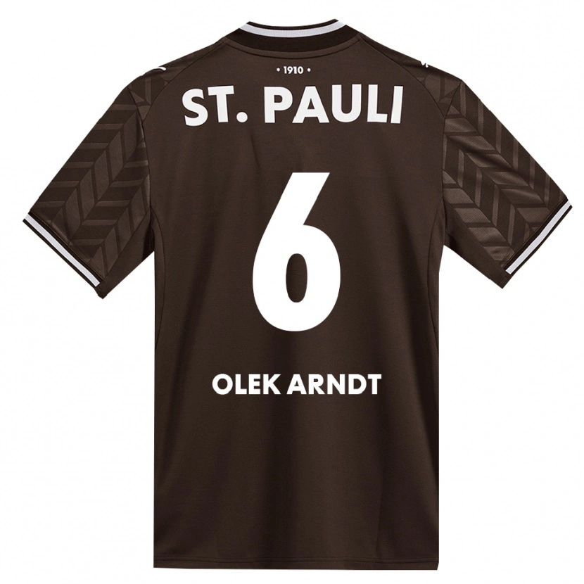 Danxen Mulher Camisola Frederik Olek Arndt #6 Branco Café Principal 2026/27 Camisa