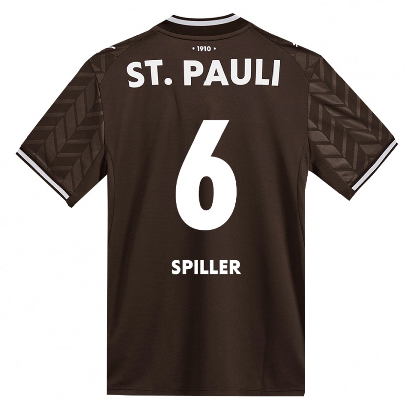 Danxen Mulher Camisola Nele Spiller #6 Branco Café Principal 2026/27 Camisa