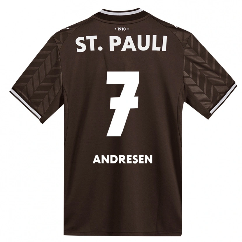Danxen Mulher Camisola Jan Andresen #7 Branco Café Principal 2026/27 Camisa