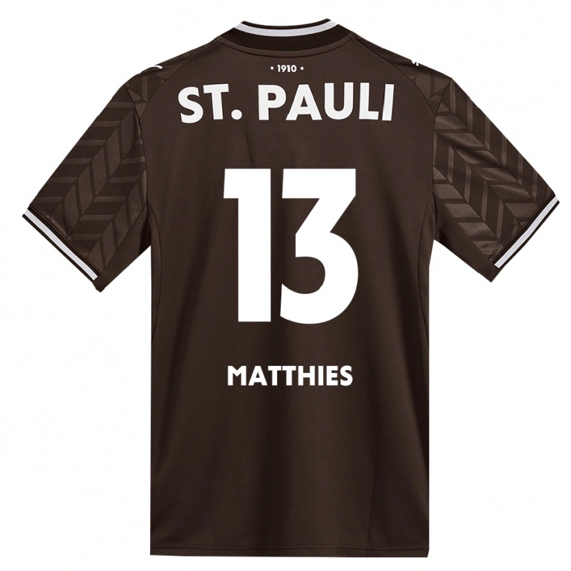 Danxen Mulher Camisola Leo Matthies #13 Branco Café Principal 2026/27 Camisa