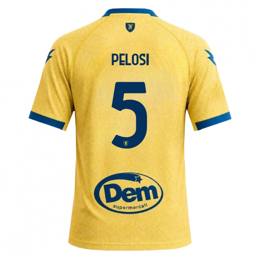 Danxen Mulher Camisola Dario Pelosi #5 Caqui Preto Azul Principal 2026/27 Camisa
