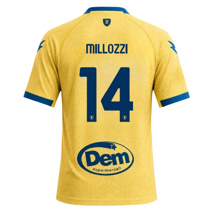 Danxen Mulher Camisola Francesco Millozzi #14 Caqui Preto Azul Principal 2026/27 Camisa