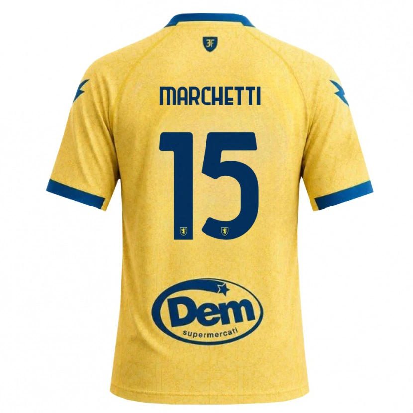 Danxen Mulher Camisola Matteo Marchetti #15 Caqui Preto Azul Principal 2026/27 Camisa