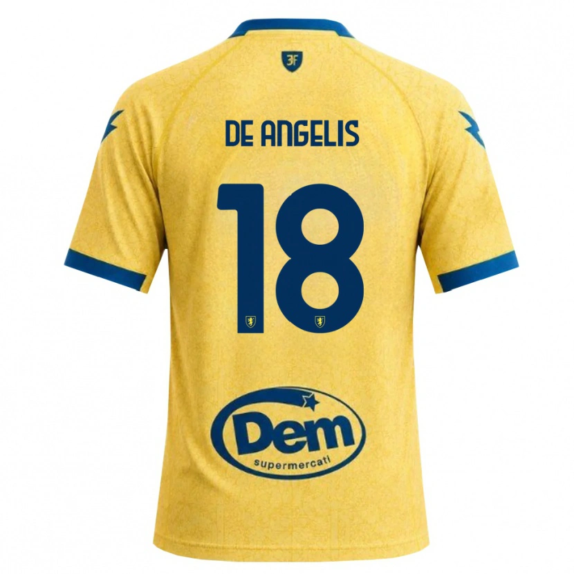Danxen Mulher Camisola Cristian De Angelis #18 Caqui Preto Azul Principal 2026/27 Camisa