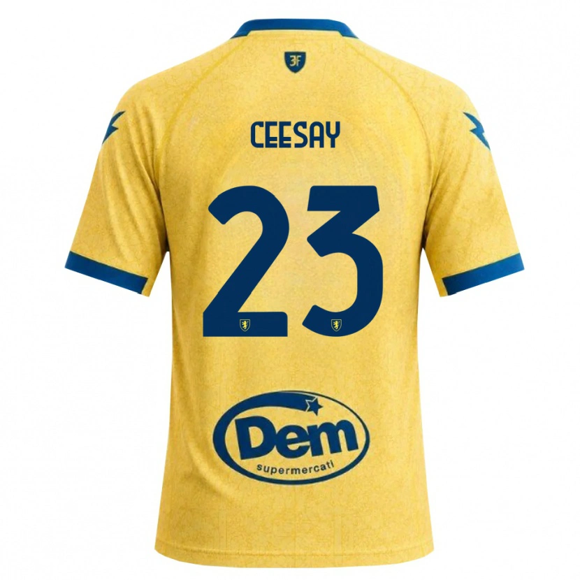 Danxen Mulher Camisola Abubacar Ceesay #23 Caqui Preto Azul Principal 2026/27 Camisa