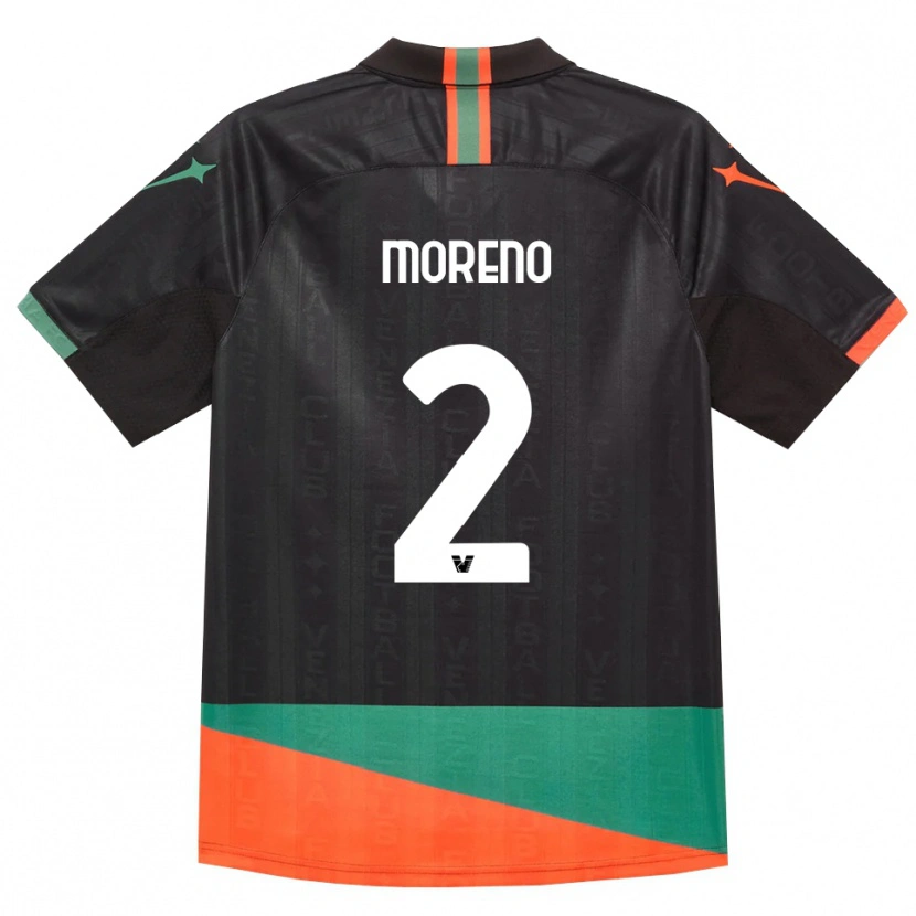 Danxen Mulher Camisola Matías Moreno #2 Preto Laranja Verde Principal 2026/27 Camisa