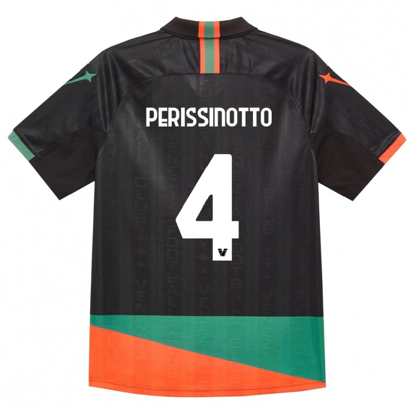 Danxen Mulher Camisola Nicolò Perissinotto #4 Preto Laranja Verde Principal 2026/27 Camisa