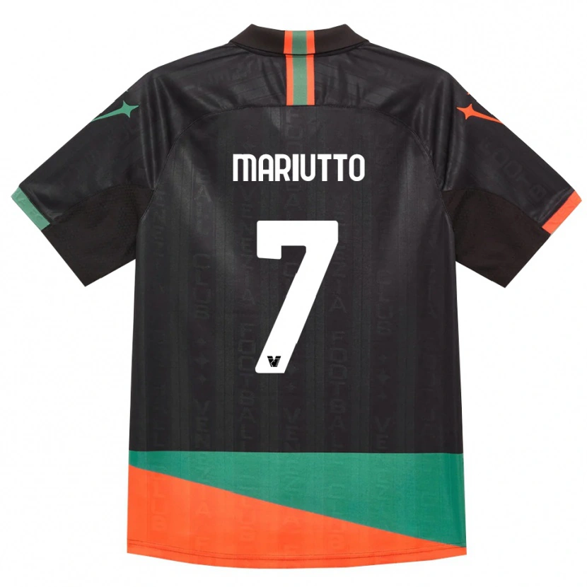 Danxen Mulher Camisola Francesco Mariutto #7 Preto Laranja Verde Principal 2026/27 Camisa