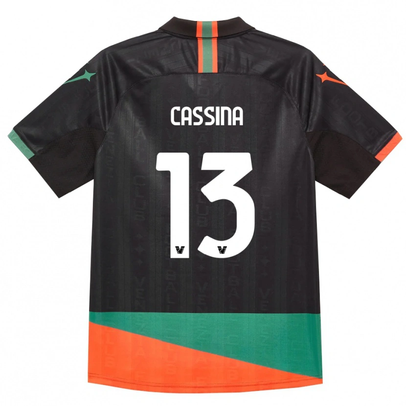 Danxen Mulher Camisola Tommaso Cassina #13 Preto Laranja Verde Principal 2026/27 Camisa