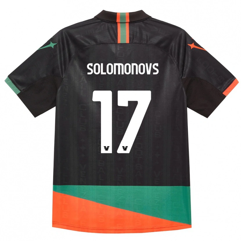 Danxen Mulher Camisola Nikita Solomonovs #17 Preto Laranja Verde Principal 2026/27 Camisa
