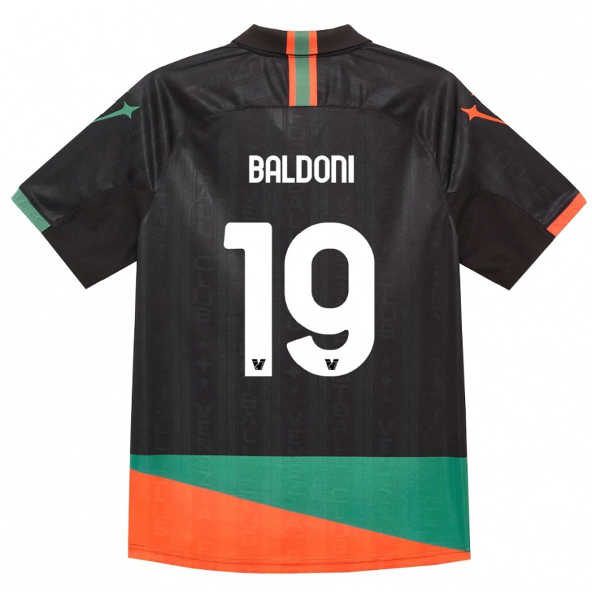 Danxen Mulher Camisola Edoardo Baldoni #19 Preto Laranja Verde Principal 2026/27 Camisa